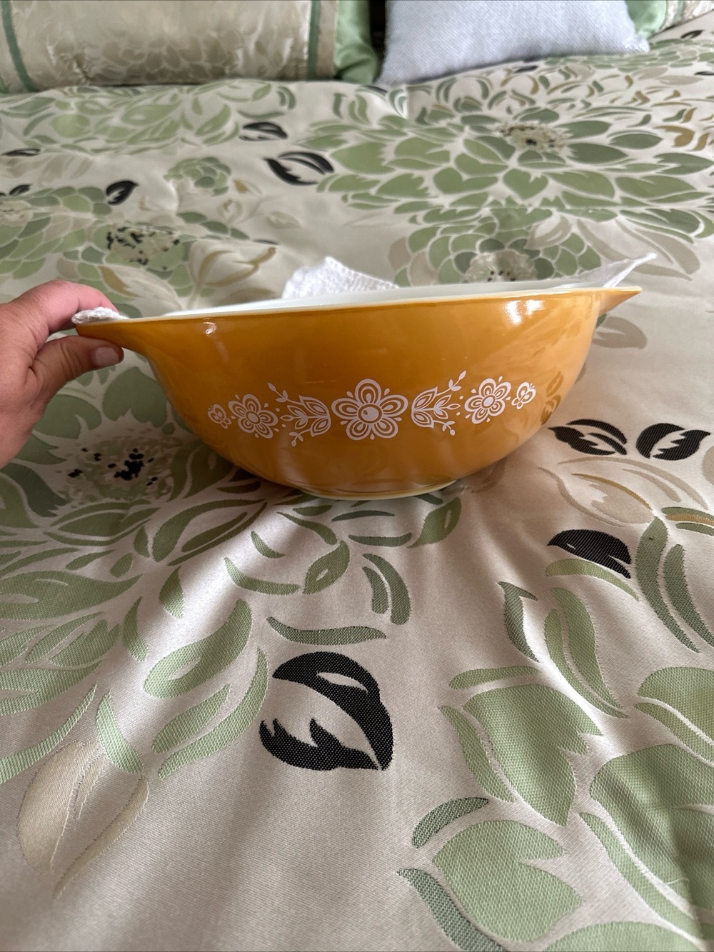 Vintage PYREX #444 Butterfly Gold Cinderella Mixing Bowl 4qts